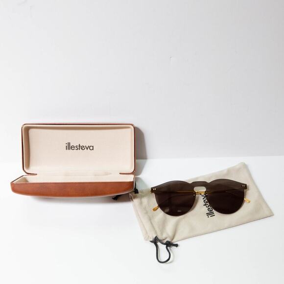 Illesteva Brown Leonard Mask Sunglasses display picture 1